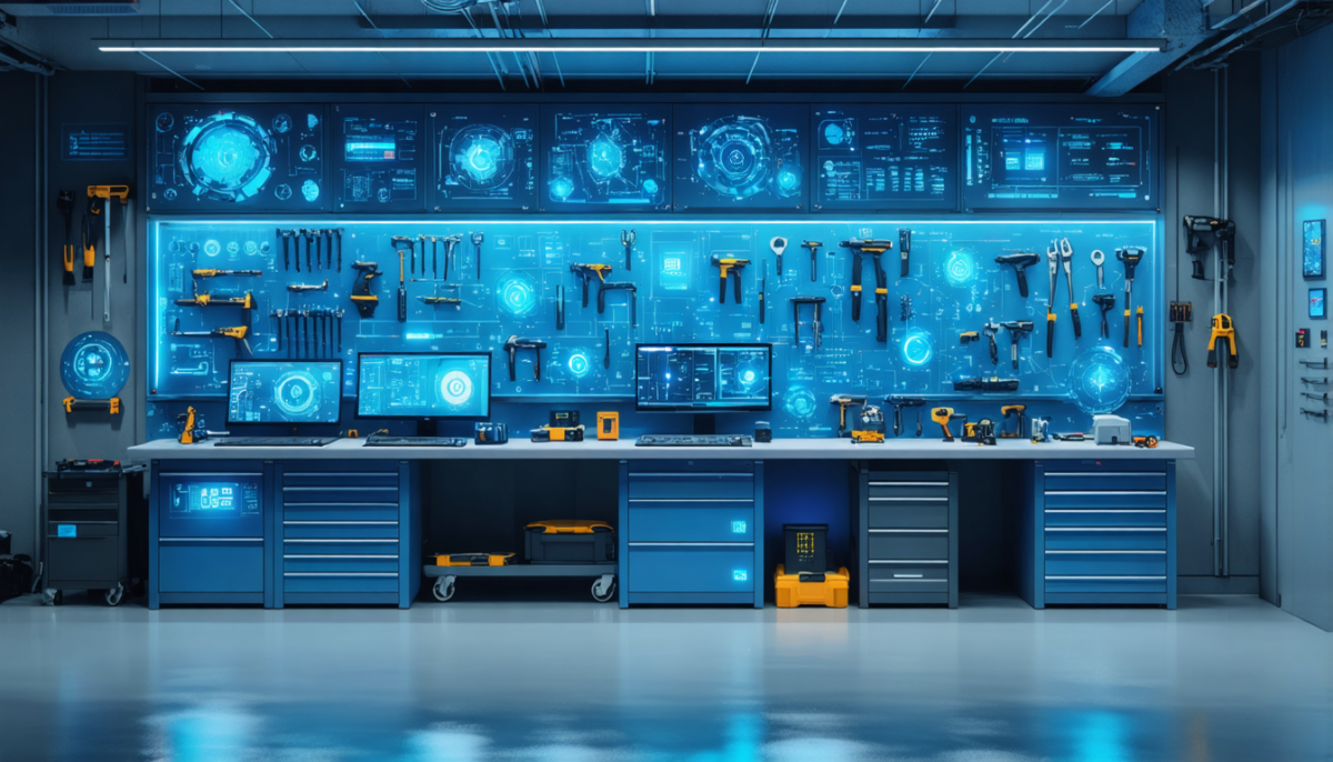 découvrez comment la transformation technologique révolutionne les espaces professionnels, passant de la servante traditionnelle à l'atelier intelligent pour une productivité optimisée.