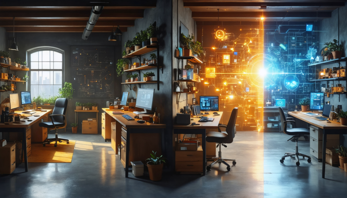 découvrez comment l'évolution technologique transforme les espaces professionnels, passant de la servante traditionnelle à l'atelier intelligent pour une meilleure efficacité et innovation.
