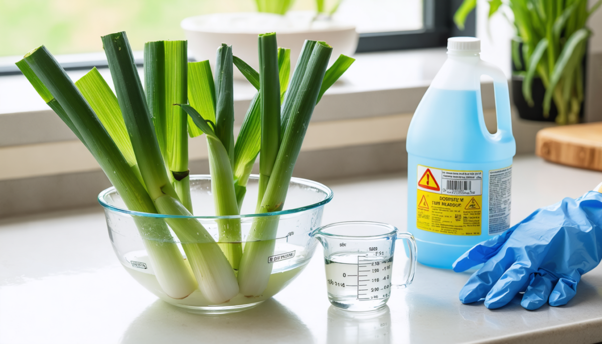 découvrez comment désinfecter efficacement les poireaux à l'eau de javel, avec des conseils précis sur le dosage et les précautions essentielles pour garantir une préparation sûre et hygiénique.