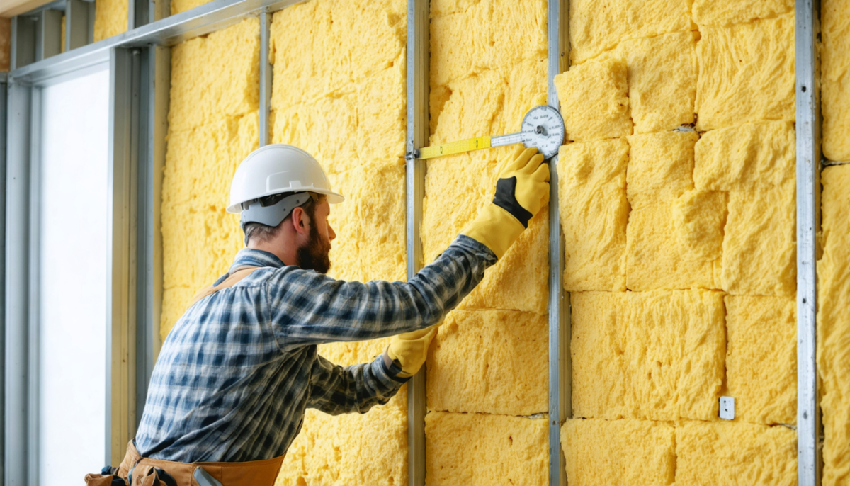 découvrez l'espace idéal à laisser entre le rail et le mur pour une isolation optimale avec la laine de verre, assurant efficacité thermique et confort dans votre habitation.