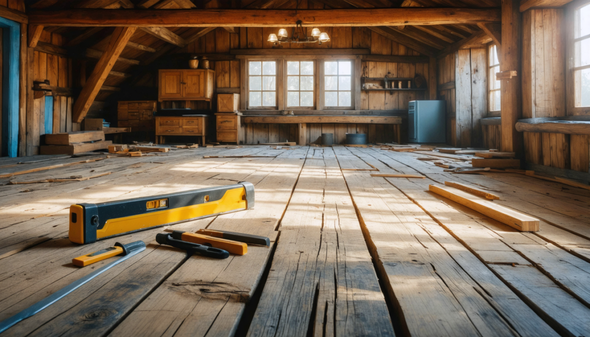 découvrez nos astuces efficaces pour niveler parfaitement le plancher irrégulier d'une vieille maison et apporter stabilité et charme à votre intérieur.