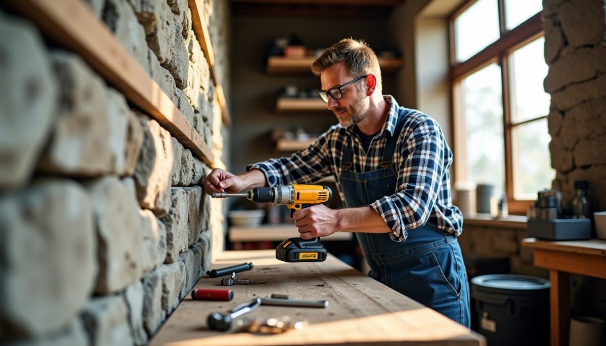 Techniques éprouvées pour fixer solidement une muralière sur un mur en pierre