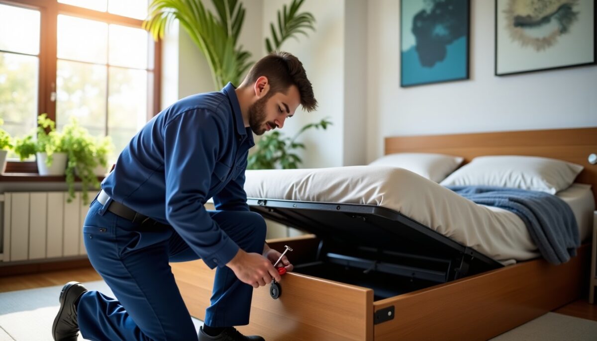 Vérin de lit coffre coincé : méthodes efficaces pour le débloquer selon le problème rencontré