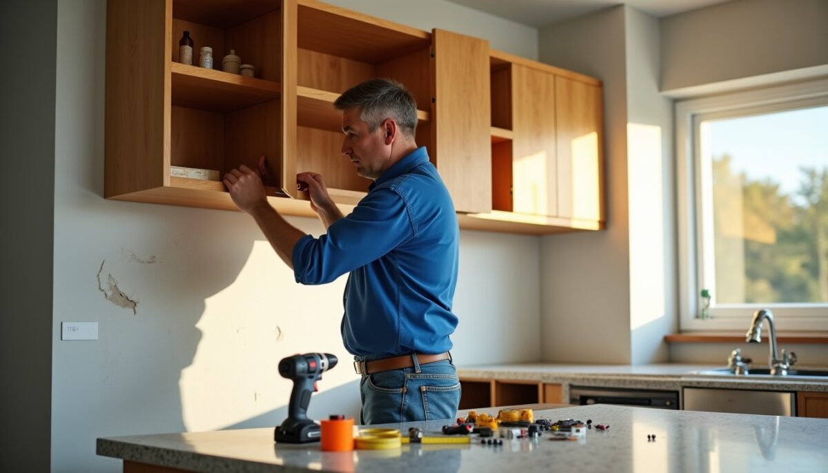 Réparer et refixer un meuble haut de cuisine : solutions efficaces pour un placo abîmé